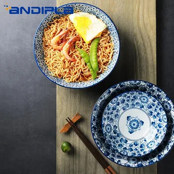 Japanese Style Vintage Ceramic Tableware Ramen Bowl Blue and White Porcelain Bowl Fruit Salad Big Bowls Home Kitchen Accessories
Japanese Style Vintage Ceramic Tableware Ramen Bowl Blue and White Porcelain Bowl Fruit Salad Big Bowls Home Kitchen Accessories