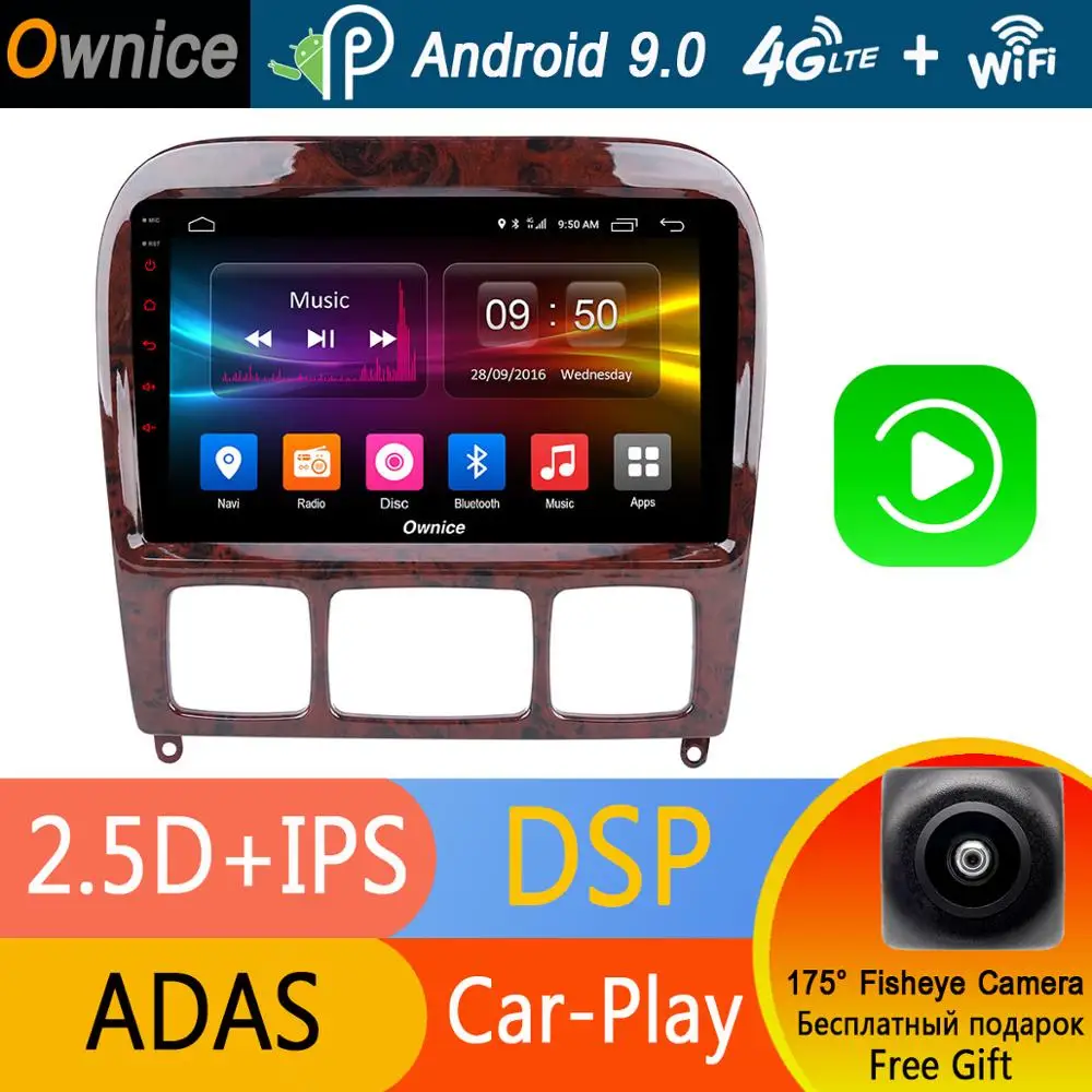 Android 9.0 IPS 9" 4G+32G for Mercedes/Benz/S280/S320/S350/S400/S500/W220/W215/C S Class Car Player Radio GPS stereo DSP CarPlay
Android 9.0 IPS 9" 4G+32G for Mercedes/Benz/S280/S320/S350/S400/S500/W220/W215/C S Class Car Player Radio GPS stereo DSP CarPlay