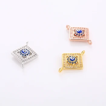 Hot Sale Micro Pave Zircon Enamel Evil Eye Charm Connectors For Women Men DIY Jewelry Accessories Charms Fits Original Bracelet
Hot Sale Micro Pave Zircon Enamel Evil Eye Charm Connectors For Women Men DIY Jewelry Accessories Charms Fits Original Bracelet