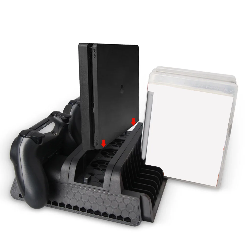 Bevigac Multifunction Controller Charging Dock Stand Station with Cooling Fan Game Disc Slot for Sony Playstation 4 PS4 Pro Slim
Bevigac Multifunction Controller Charging Dock Stand Station with Cooling Fan Game Disc Slot for Sony Playstation 4 PS4 Pro Slim