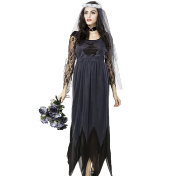 New Ghost Cosplay Black Girls Bride Costumes Party Black Angel Dress Female Halloween Queen Costumes For Women
New Ghost Cosplay Black Girls Bride Costumes Party Black Angel Dress Female Halloween Queen Costumes For Women