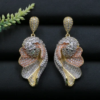 Lanyika Fashion Jewelry Luxury Artistic Super Conch Cubic Zircon Earrings Stud Micro Pave Engagement Popular Earring Best Gift
Lanyika Fashion Jewelry Luxury Artistic Super Conch Cubic Zircon Earrings Stud Micro Pave Engagement Popular Earring Best Gift
