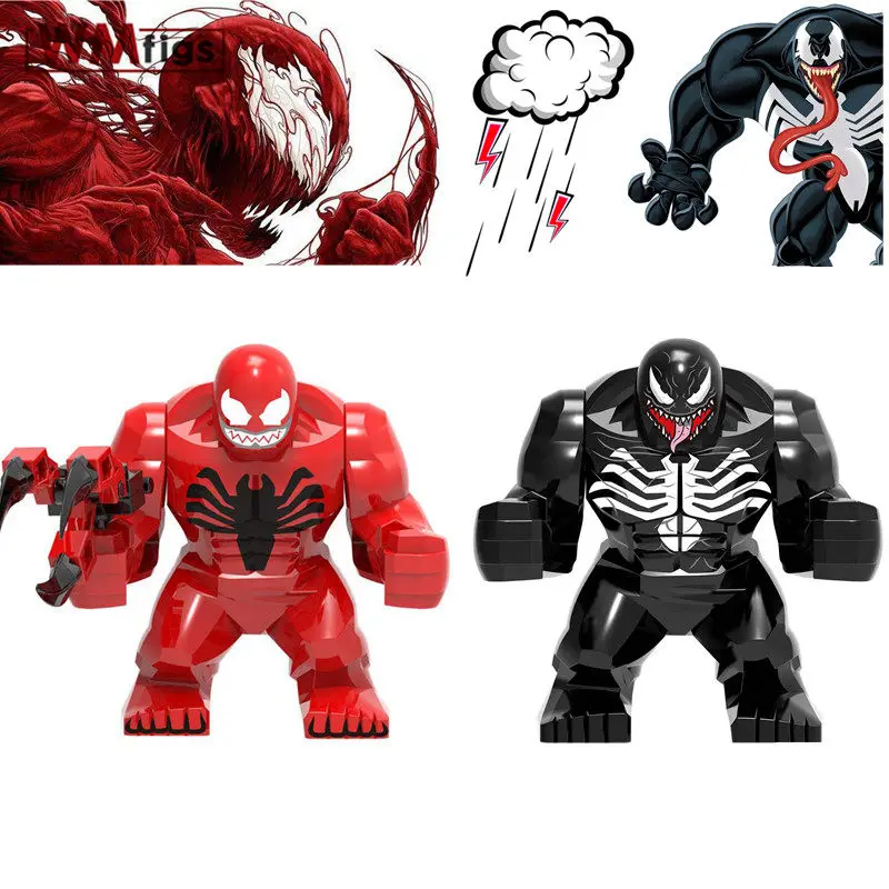 Venom Legoings Spiderman Carnage Big Size Monster Movie Minifigs Building Blocks Bricks Educational Toys for Children Gifts Kids
Venom Legoings Spiderman Carnage Big Size Monster Movie Minifigs Building Blocks Bricks Educational Toys for Children Gifts Kids