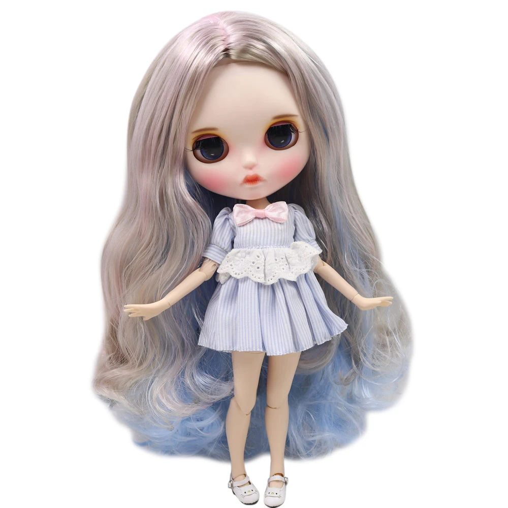 

ICY Nude Blyth Doll Series No.BL1017/8800/6005 Ice Cream hair color Carved lips Matte face customized face Joint body 1/6 bjd
