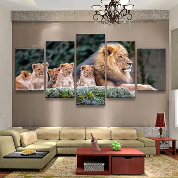 Wall Art Modular Poster Pictures Painting 5 Panel Animals Lion Framework HD Printed Modern Canvas Living Room Home Decoration
Wall Art Modular Poster Pictures Painting 5 Panel Animals Lion Framework HD Printed Modern Canvas Living Room Home Decoration