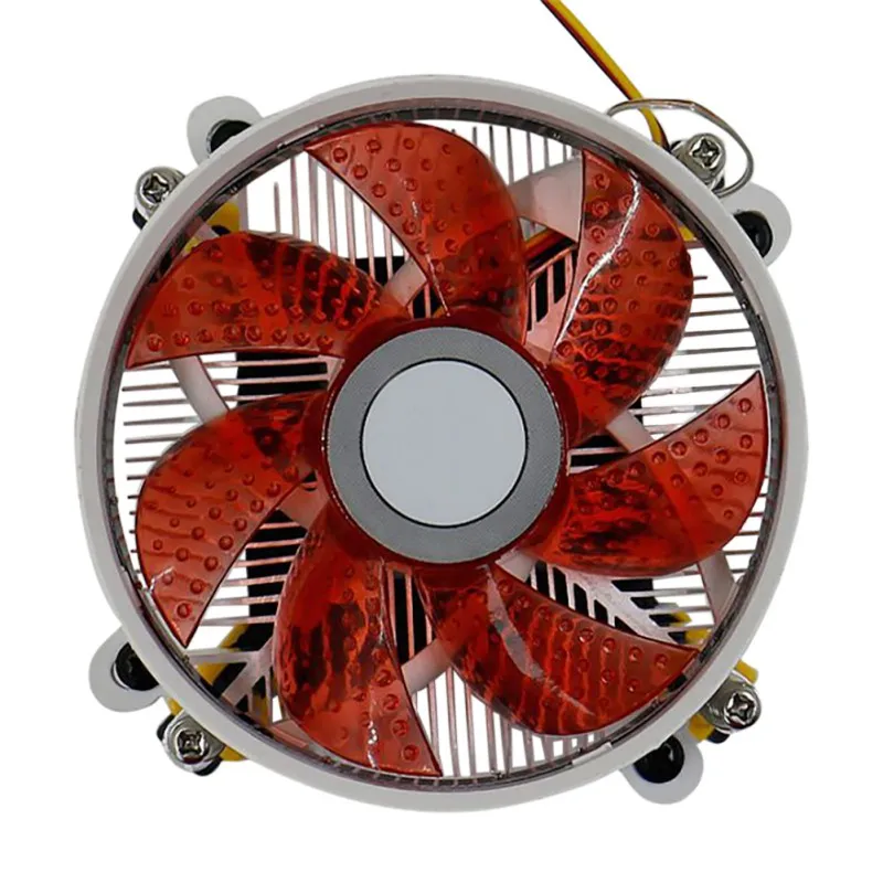 CPU Cooler Fan Heat Sink Pure Aluminum Radiator Built-in 12 High-Brightness LED Lights For LGA 775/1155 For AMD
CPU Cooler Fan Heat Sink Pure Aluminum Radiator Built-in 12 High-Brightness LED Lights For LGA 775/1155 For AMD