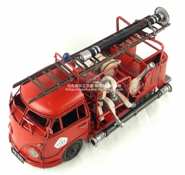 Горячая классический 1956 Volkswagen пожарная машина модель творческий мини железный