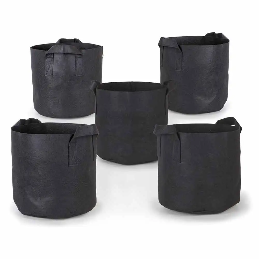 5-Pack 1/2/3/4/5/6/7/9/10 Gallon Grow Bags/Aeration Fabric Pots with Handles Black
5-Pack 1/2/3/4/5/6/7/9/10 Gallon Grow Bags/Aeration Fabric Pots with Handles Black