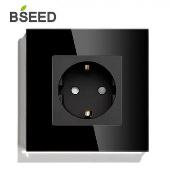 BSEED White Black Golden Single Crystal Glass Panel Electrical Outlet EU Standard USB Waterproof Wall Socket
BSEED White Black Golden Single Crystal Glass Panel Electrical Outlet EU Standard USB Waterproof Wall Socket