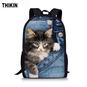 ThiKin Demin Cat Backpack for Teenager Girls Boys Dogs Printing Cute Kids Schoolbag Backpacks Casual Women Travel Rucksack
ThiKin Demin Cat Backpack for Teenager Girls Boys Dogs Printing Cute Kids Schoolbag Backpacks Casual Women Travel Rucksack