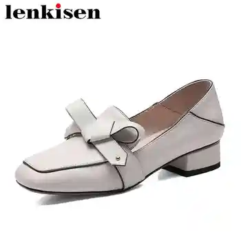 Lenkisen handmade full grain leather square toe slip on butterfly-knot brand autumn low heels black white color women pumps L20
Lenkisen handmade full grain leather square toe slip on butterfly-knot brand autumn low heels black white color women pumps L20