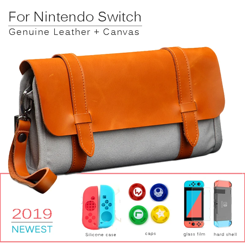 Portable Travel Carrying Bag for Nintend Switch Genuine Leather Canvas Protective Storage Handbag for NS Nitendo Switch Console
Portable Travel Carrying Bag for Nintend Switch Genuine Leather Canvas Protective Storage Handbag for NS Nitendo Switch Console