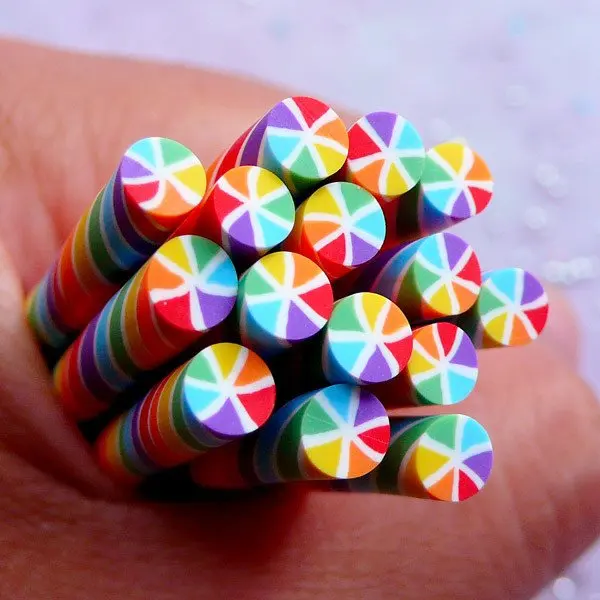 150pcs Miniature Candy Clay Cane | Rainbow Swirl Candy Fimo Polymer Clay Cane | Dollhouse Craft Supplies 0.5CM
150pcs Miniature Candy Clay Cane | Rainbow Swirl Candy Fimo Polymer Clay Cane | Dollhouse Craft Supplies 0.5CM