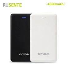 High quality Ultra-thin Portable Power Bank 4000mAh External Battery charge Carrying Micro Charger Cable for Android Micro Phone