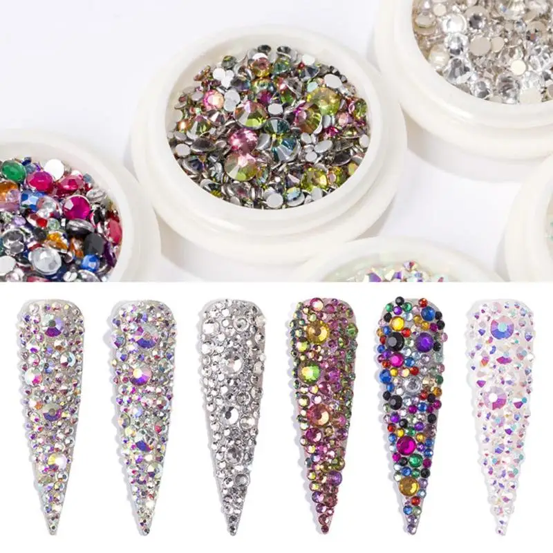 6pcs/bag Mixed Color Rhinestones For Nails 3D Crystal Stones Nail Art Decorations DIY Manicure Glitter Nail Crystal Rhinestone
6pcs/bag Mixed Color Rhinestones For Nails 3D Crystal Stones Nail Art Decorations DIY Manicure Glitter Nail Crystal Rhinestone