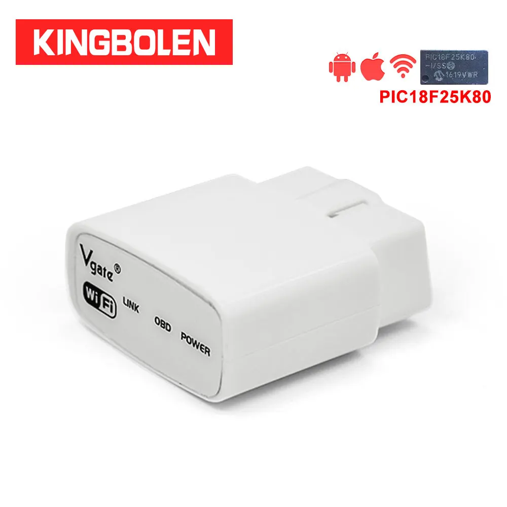 Vgate iCar WIFI ELM327 Real V2.1 PIC18F25K80 chip OBD Muliscan ELM 327 For Android iPhone OBD2 OBD II Code Reader ELM327 wifi
Vgate iCar WIFI ELM327 Real V2.1 PIC18F25K80 chip OBD Muliscan ELM 327 For Android iPhone OBD2 OBD II Code Reader ELM327 wifi