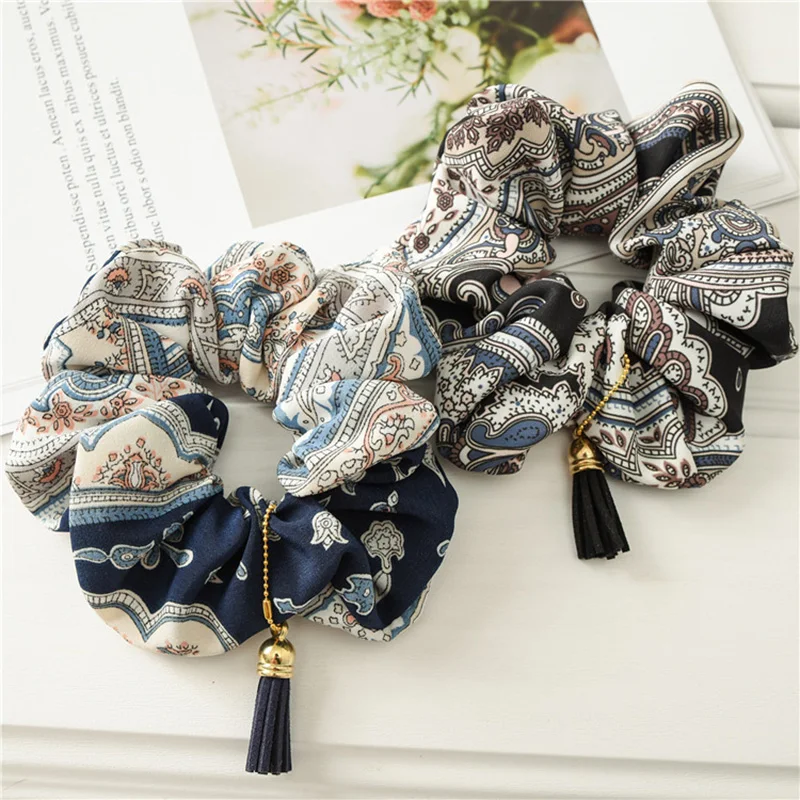 Tassel Scrunchies Vintage Hair Ties Women Scrunchy Elastic Hair Bands Girls Headdress Ponytail Holder Stretchy Gumki Do Wlosow
Tassel Scrunchies Vintage Hair Ties Women Scrunchy Elastic Hair Bands Girls Headdress Ponytail Holder Stretchy Gumki Do Wlosow