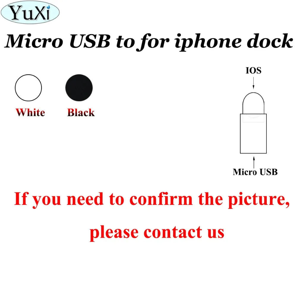YuXi 8Pin for iphone dock Converter to Micro USB Adapter Charging Adapter Data trans for iPhone 8 7 6 5 for iPad for iPod Device
YuXi 8Pin for iphone dock Converter to Micro USB Adapter Charging Adapter Data trans for iPhone 8 7 6 5 for iPad for iPod Device