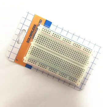 400 holes high quality Solderless Breadboard Self-Adhesiv, size: 8.3x5.5x0.85cm. White color
400 holes high quality Solderless Breadboard Self-Adhesiv, size: 8.3x5.5x0.85cm. White color