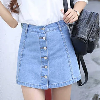 New Mini Skirts Faldas Mujer Moda Casual Harajuku Single-Breasted Jeans Skirt Women High Waist A-Line Denim Skirts
New Mini Skirts Faldas Mujer Moda Casual Harajuku Single-Breasted Jeans Skirt Women High Waist A-Line Denim Skirts