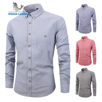 New Men's Oxford 100% Cotton Fashion Stripe Casual Long Sleeve Shirts Style High Quality Design Male Dress Shirts Blouse
New Men's Oxford 100% Cotton Fashion Stripe Casual Long Sleeve Shirts Style High Quality Design Male Dress Shirts Blouse