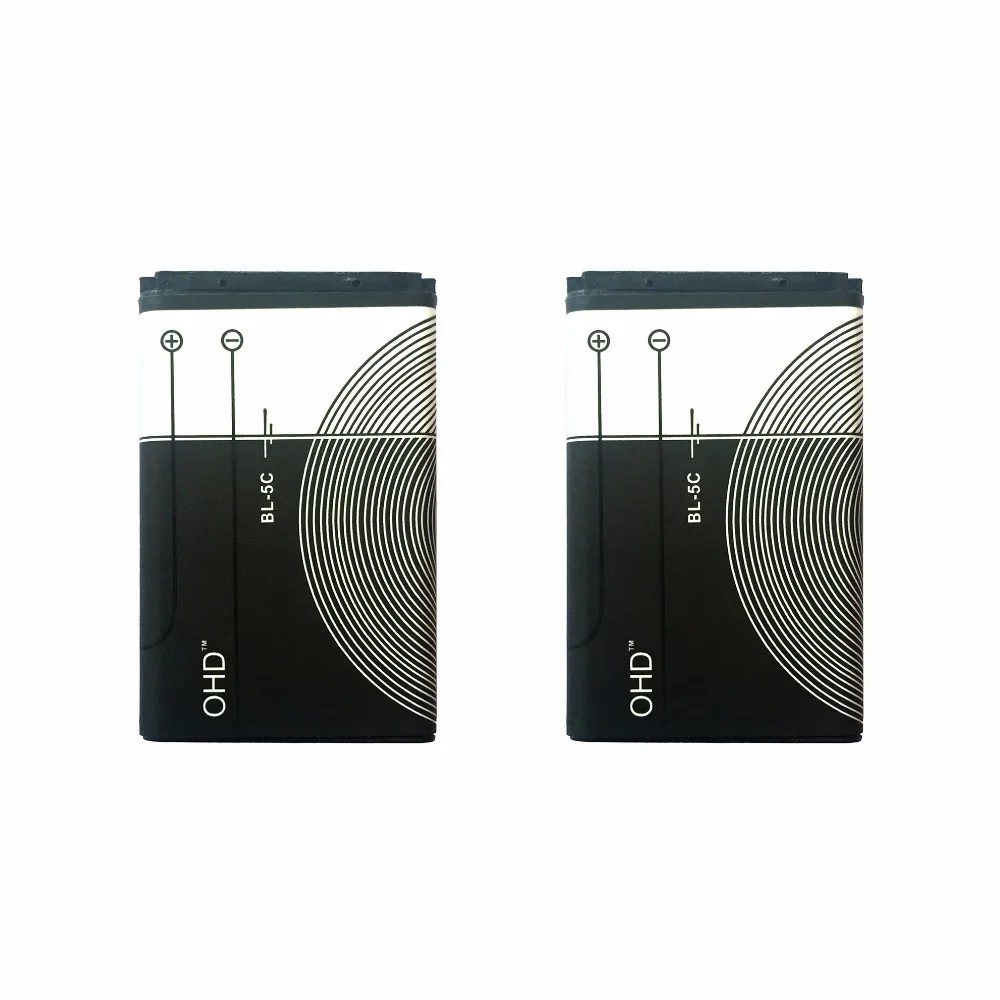 OHD 2pcs New 100% BL-5C Original Cell Phone Battery For Nokia BL 5C 1100 6600 6230 1108 1112 1200 n70 n91 Replacement Battery
OHD 2pcs New 100% BL-5C Original Cell Phone Battery For Nokia BL 5C 1100 6600 6230 1108 1112 1200 n70 n91 Replacement Battery