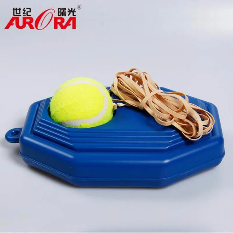 Hot Heavy Duty Tennis Training Tool+ Exercise Tennis Ball Self-study Rebound Ball with Tennis Trainer Baseboard Sparring Device (2)
