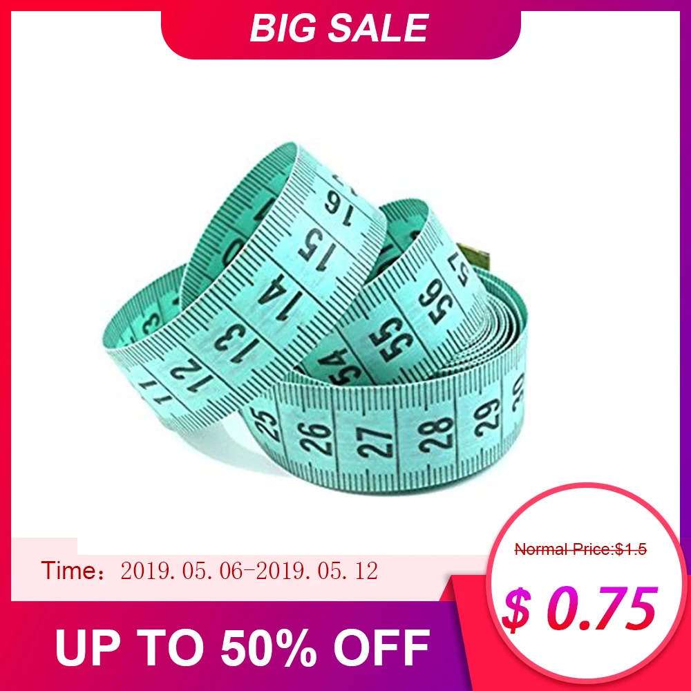 1.5m Body Measuring Ruler Sewing Tailor Tape Measure Mini Soft Flat Ruler Centimeter Meter Sewing Measuring Tape Random Color
1.5m Body Measuring Ruler Sewing Tailor Tape Measure Mini Soft Flat Ruler Centimeter Meter Sewing Measuring Tape Random Color