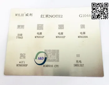 BGA reballing reball stencil for For Hongmi Redmi NOTE 2 power wifi reballing Direct Heating Template G1044 A&D
BGA reballing reball stencil for For Hongmi Redmi NOTE 2 power wifi reballing Direct Heating Template G1044 A&D