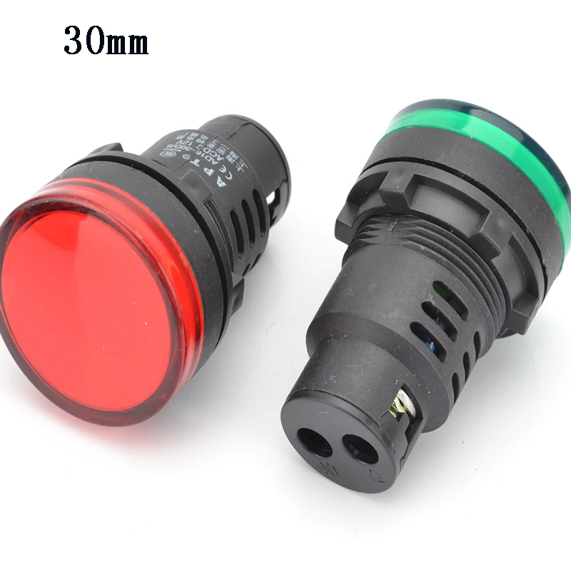LED Plastic Indicator light 30mm waterproof Signal lamp POWER LIGHT DC12V DC24V AC220V red yellow green white blue indication
LED Plastic Indicator light 30mm waterproof Signal lamp POWER LIGHT DC12V DC24V AC220V red yellow green white blue indication
