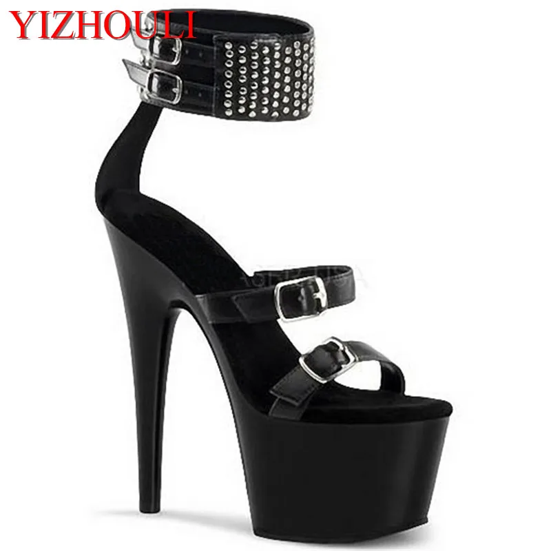 Elegant Ankle-Strap Shoes Fashion 17cm Platform High-Heeled Shoes 6 Inch Fashion Rhinestones Shoes Sexy Sandals
Elegant Ankle-Strap Shoes Fashion 17cm Platform High-Heeled Shoes 6 Inch Fashion Rhinestones Shoes Sexy Sandals