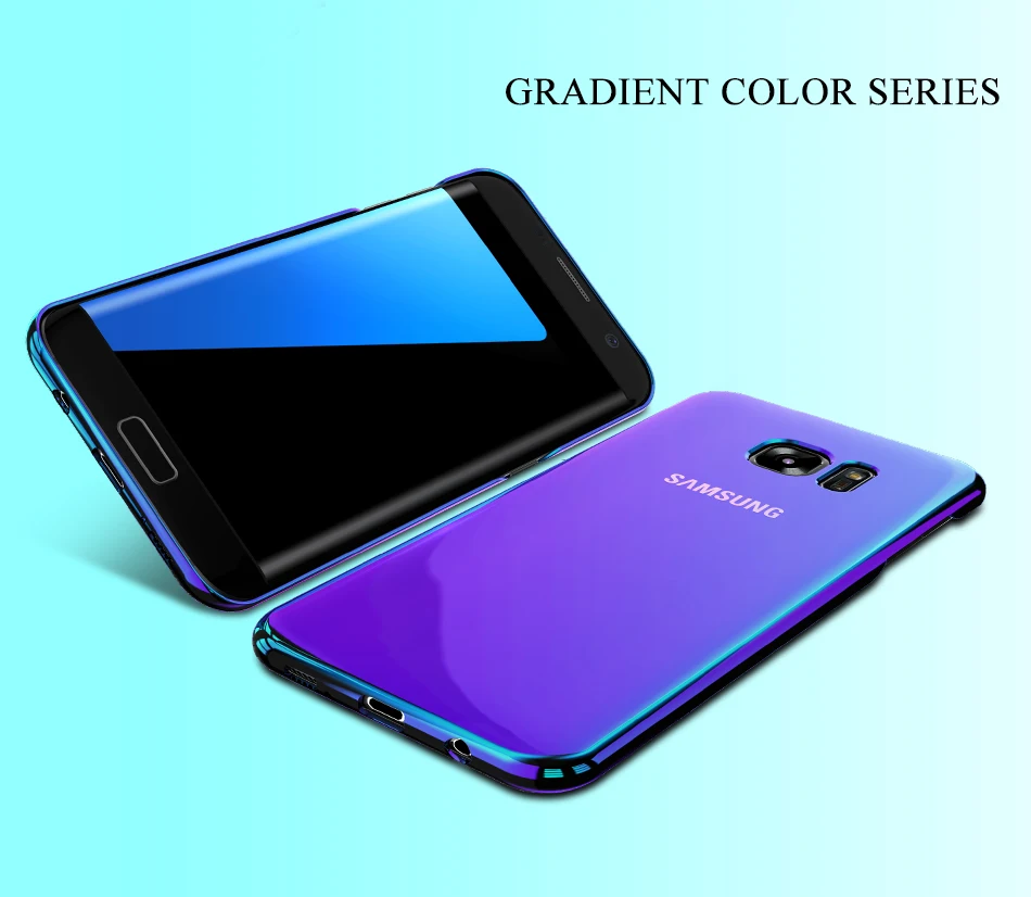 FLOVEME Plating Case For Samsung Galaxy S7 Edge S6 S6 Edge Gradient Color Ultra Thin Hard PC Protective Cover For Galaxy S8 Plus_03