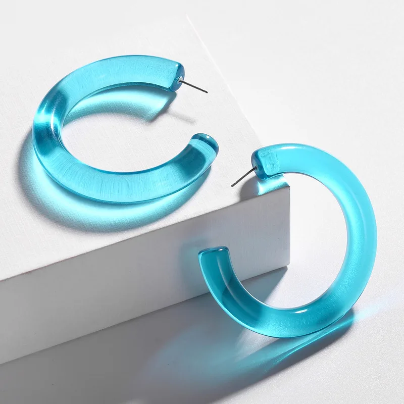 Acetate Acrylic Spring Summer Bright Color Transparent Resin Circle Earring Thick C Shape Earrings for Women NEW-2019 Earrings
Acetate Acrylic Spring Summer Bright Color Transparent Resin Circle Earring Thick C Shape Earrings for Women NEW-2019 Earrings