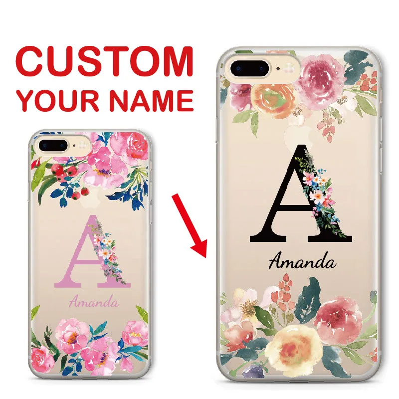 Custom Personalized Name Floral Flower Monogram For iPhone 6 6S XS Max 7 7Plus 8 8Plus 5 X SAMSUNG S8 S9 Soft Clear Phone Case
Custom Personalized Name Floral Flower Monogram For iPhone 6 6S XS Max 7 7Plus 8 8Plus 5 X SAMSUNG S8 S9 Soft Clear Phone Case