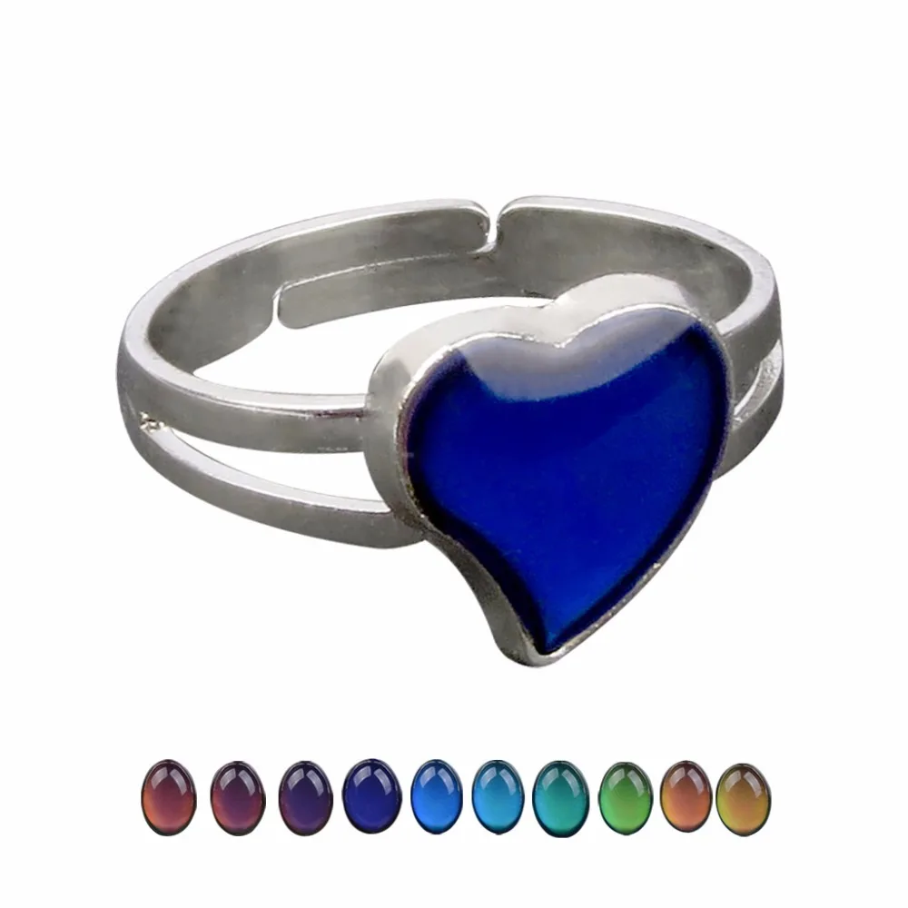 JUCHAO Adjustable Mood Ring Magical Vintage Crooked Peach Heart Rings for Women Temperature Control Color Change Ring Jewellery
JUCHAO Adjustable Mood Ring Magical Vintage Crooked Peach Heart Rings for Women Temperature Control Color Change Ring Jewellery