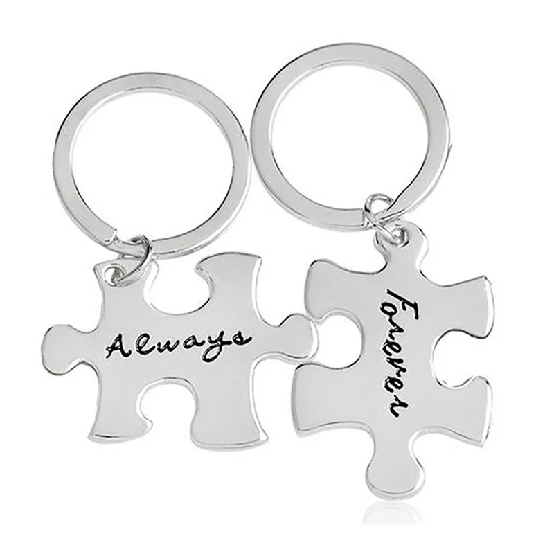 2PC Always and Forever Puzzle Piece Couple BFF Keychain Gifts for Boyfriend or Girlfriend , Long Distance Relationship BFF Gift
2PC Always and Forever Puzzle Piece Couple BFF Keychain Gifts for Boyfriend or Girlfriend , Long Distance Relationship BFF Gift
