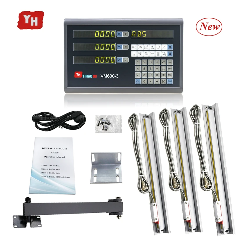 3 Axis Dro Unit Digital Readout Display System And 5U Linear Glass Encoder Scale 400 500 600 700 800 900 1000 for Milling/Lathe
3 Axis Dro Unit Digital Readout Display System And 5U Linear Glass Encoder Scale 400 500 600 700 800 900 1000 for Milling/Lathe