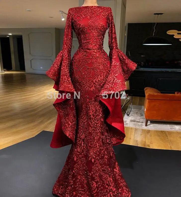 Red Muslim Evening Dresses 2019 Mermaid Long Sleeves Sequins Beaded Islamic Dubai Kaftan Saudi Arabic Long Formal Evening Gown
Red Muslim Evening Dresses 2019 Mermaid Long Sleeves Sequins Beaded Islamic Dubai Kaftan Saudi Arabic Long Formal Evening Gown