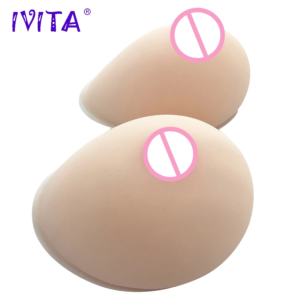 

IVITA 2400g White Full Realistic Silicone Breast Forms Fake Boobs For Mastectomy Crossdresser Transvestit Shemale Drag Queen