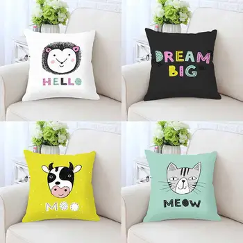 Double Side Print Cute Cat Cushion Cover Minimalist Decor Hedgehog Cow Pig Bear Unicorn Pillow Covers Decorative For Kids Gift
Double Side Print Cute Cat Cushion Cover Minimalist Decor Hedgehog Cow Pig Bear Unicorn Pillow Covers Decorative For Kids Gift