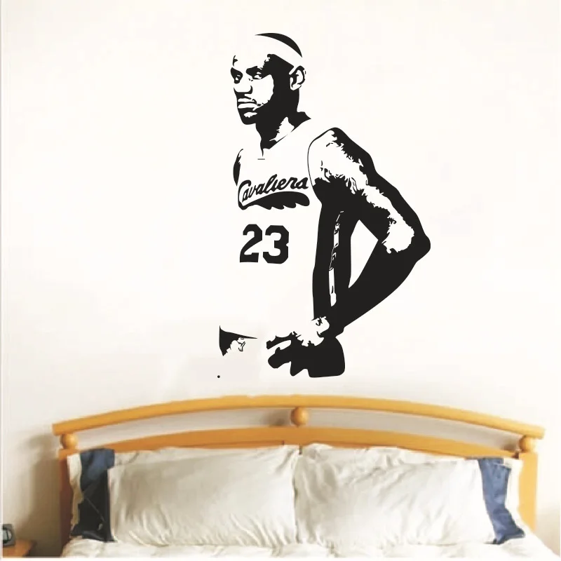 Баскетбольный плеер Lebron James виниловые наклейки на стену домашний декор