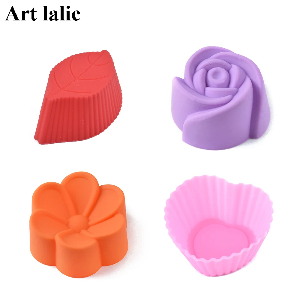 12 Pcs (1 dozen) Silicon Cake Baking Molds Shape of Round Rose Star heart for Jelly Mold Silicon Cupcake Pan Muffin Cup Baking
12 Pcs (1 dozen) Silicon Cake Baking Molds Shape of Round Rose Star heart for Jelly Mold Silicon Cupcake Pan Muffin Cup Baking