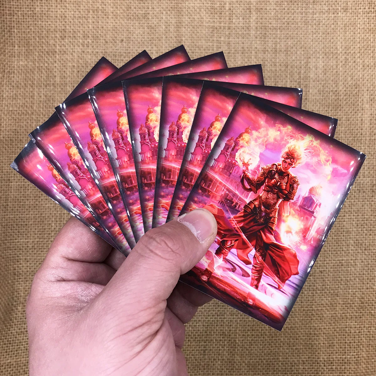 60 PCS/LOT Chandra, Torch of Defiance Anime Cards Cover Protector Sleeves for Trading Cards TCG Cards Shield Magic MGT/YGO/CFV
60 PCS/LOT Chandra, Torch of Defiance Anime Cards Cover Protector Sleeves for Trading Cards TCG Cards Shield Magic MGT/YGO/CFV