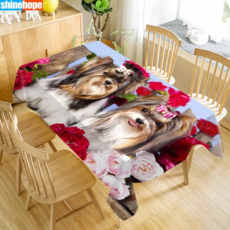 Yorkshire Terrier Tablecloth 3D Oxford Fabric Rectangular Christmas Animals Dog Table Cover For Party Home Decor TV Covers
Yorkshire Terrier Tablecloth 3D Oxford Fabric Rectangular Christmas Animals Dog Table Cover For Party Home Decor TV Covers