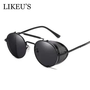 LIKEU'S Retro Steampunk Sunglasses goggle Round Designer Steam Punk Metal Shields Sunglasses Men Women UV400 Gafas de Sol
LIKEU'S Retro Steampunk Sunglasses goggle Round Designer Steam Punk Metal Shields Sunglasses Men Women UV400 Gafas de Sol