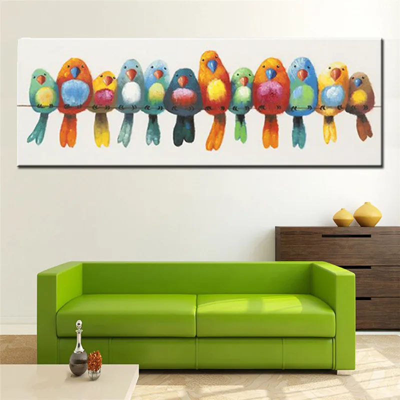 Large Handpainted Abstract Cartoon Oil Paintings on Canvas Modern Home Decor Wall Art Handmade Knife Colorful Birds Pictures
Large Handpainted Abstract Cartoon Oil Paintings on Canvas Modern Home Decor Wall Art Handmade Knife Colorful Birds Pictures