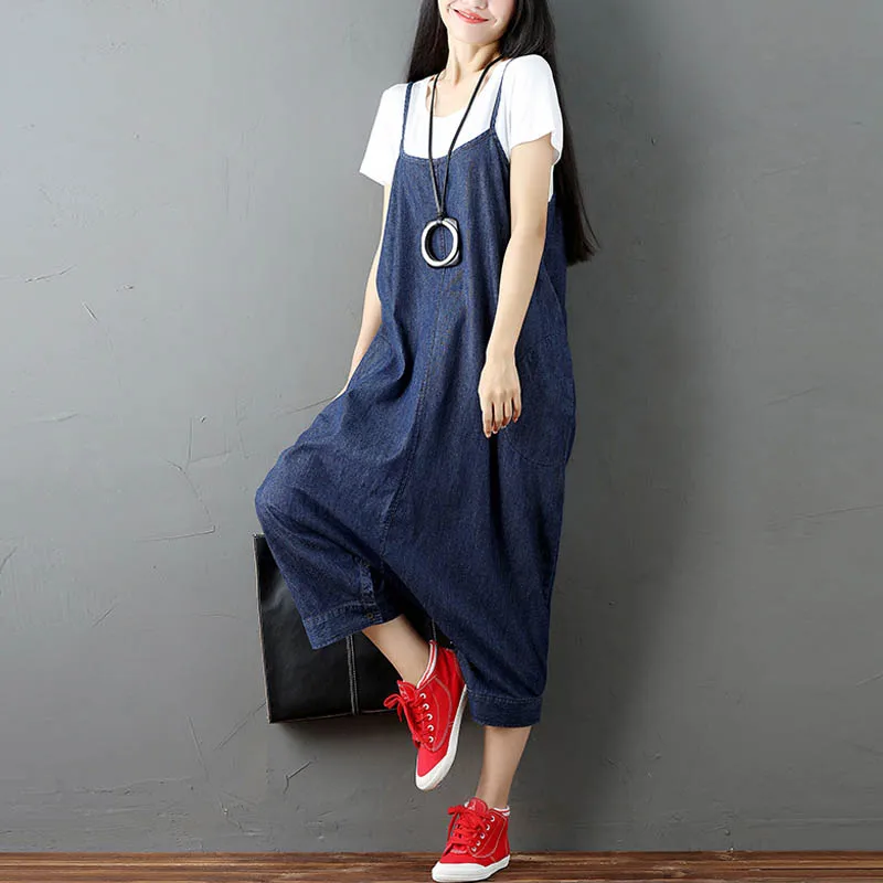 ZANZEA Women Strappy Sleeveless Harem Romper Loose Dungarees Overalls Denim Blue Linen Suspender Jumpsuit Solid Bib Pants S-5XL
ZANZEA Women Strappy Sleeveless Harem Romper Loose Dungarees Overalls Denim Blue Linen Suspender Jumpsuit Solid Bib Pants S-5XL