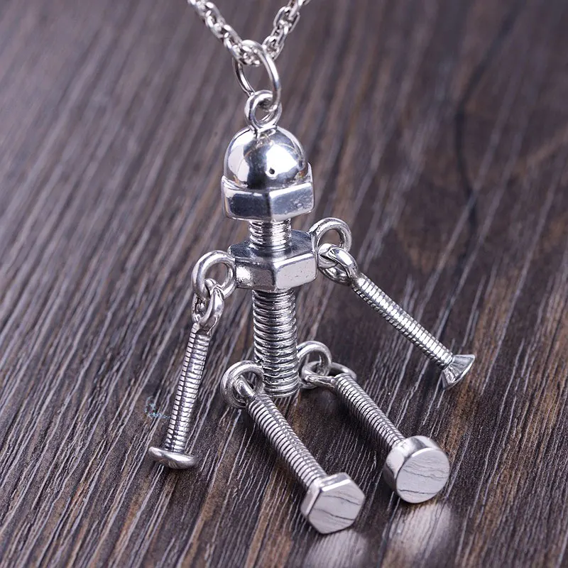 FNJ 925 Silver Human Pendant Screw Punk Original Pure S925 Thai Silver Pendants for Men Jewelry Making
FNJ 925 Silver Human Pendant Screw Punk Original Pure S925 Thai Silver Pendants for Men Jewelry Making