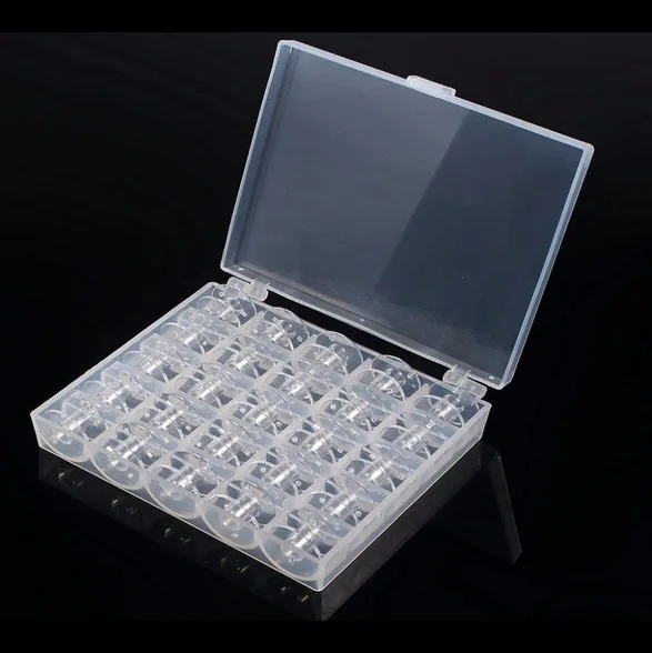 Empty Box With 25 Bobbins Sewing Machine Plastic Spools for Home Handwork Accessories Sewing Tools
Empty Box With 25 Bobbins Sewing Machine Plastic Spools for Home Handwork Accessories Sewing Tools