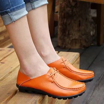 New Fashion Women Cow Leather Flats Female Genuine Leather Boat Shoes Woman Handmade Loafers Shoes
New Fashion Women Cow Leather Flats Female Genuine Leather Boat Shoes Woman Handmade Loafers Shoes